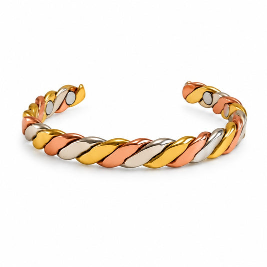 Copper Bracelet - 3 Tone Twist