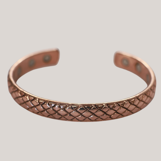 Copper Bracelet - Criss Cross Design image 0