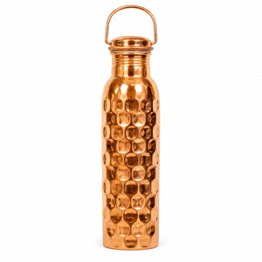 Copper Water Bottle 650 ML, Baby Diamond with hanger