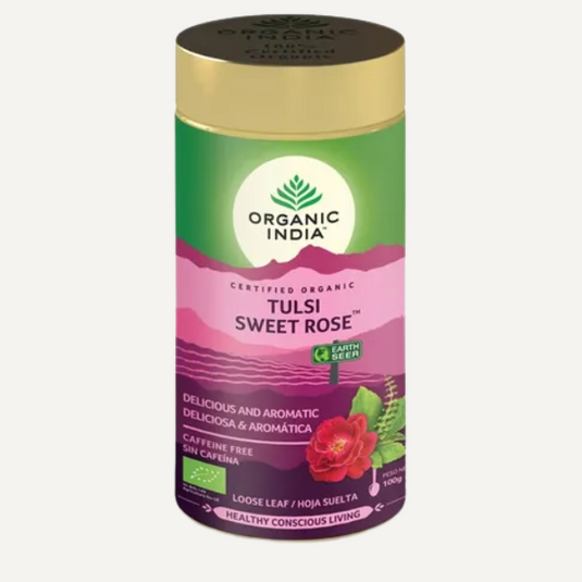 Organic India Tulsi Sweet Rose – Loose Leaf Tea (100g) image 0