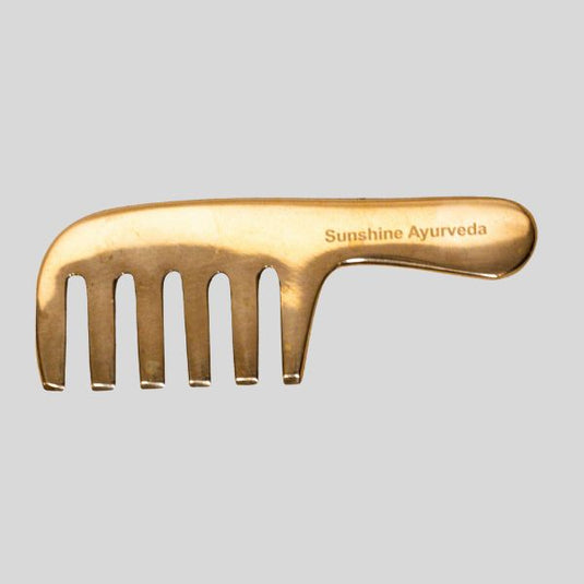 Kansa Hair Comb – Ayurvedic Bronze Scalp Massager for Healthy Hair image 0