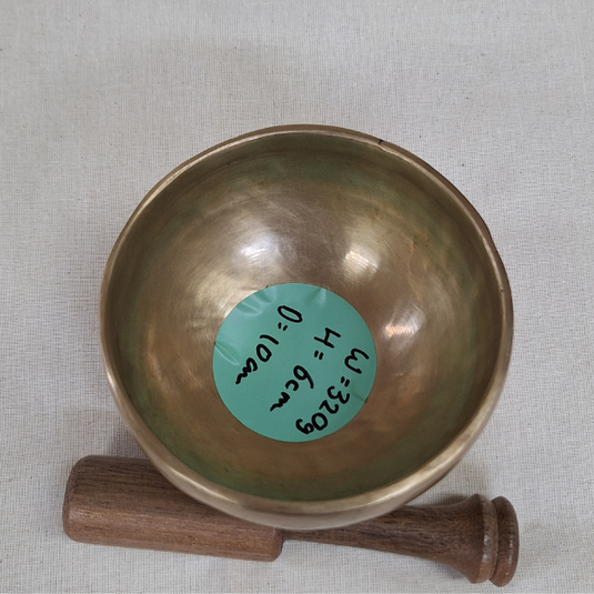 Handcrafted Singing Bowl Set with Cushion and Mallet (Style G) – 320g image 1