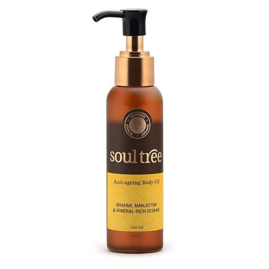 SOULTREE | ANTI-AGING BODY OIL | 120ML | BRAHMI | BALA | SHATAVARI | FOR GLOWING SKIN image 0