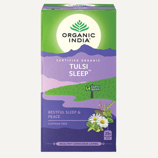 Organic India Tulsi Sleep Tea – Relaxing Bedtime Herbal Tea (25 Tea Bags) image 0
