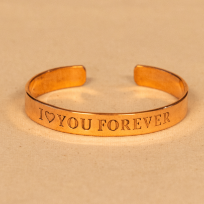 Copper Bracelet - I Love You Forever image 0