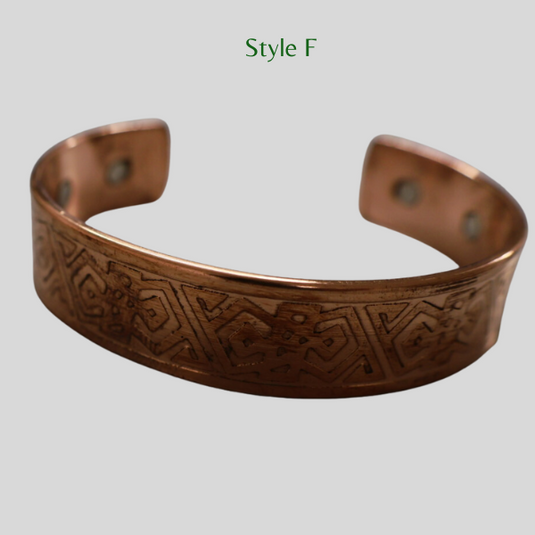 Copper Bracelet - Roman Cross Design image 0