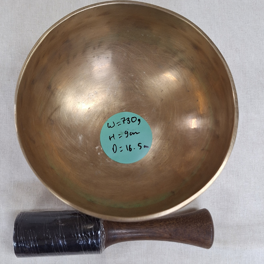 Handcrafted Singing Bowl Set with Cushion and Mallet (Style L) – 730g image 1