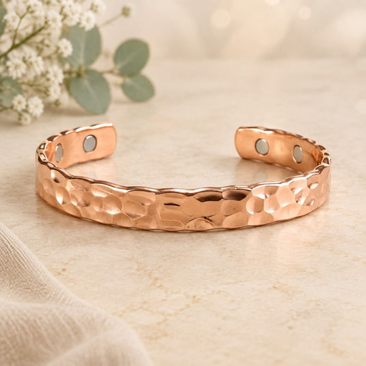Copper Bracelet - Hammered Design