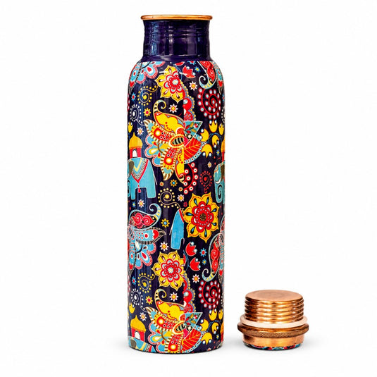 Copper Water Bottle Mandala Print (1 Ltr)
