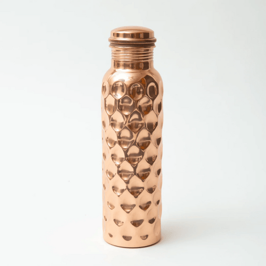 Copper Water Bottle 650 ML, Baby Diamond image 0