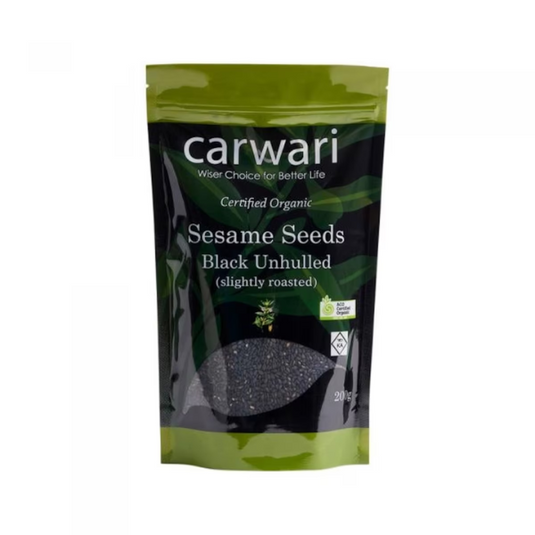 Organic Sesame Seeds Black Unhulled 200g image 0
